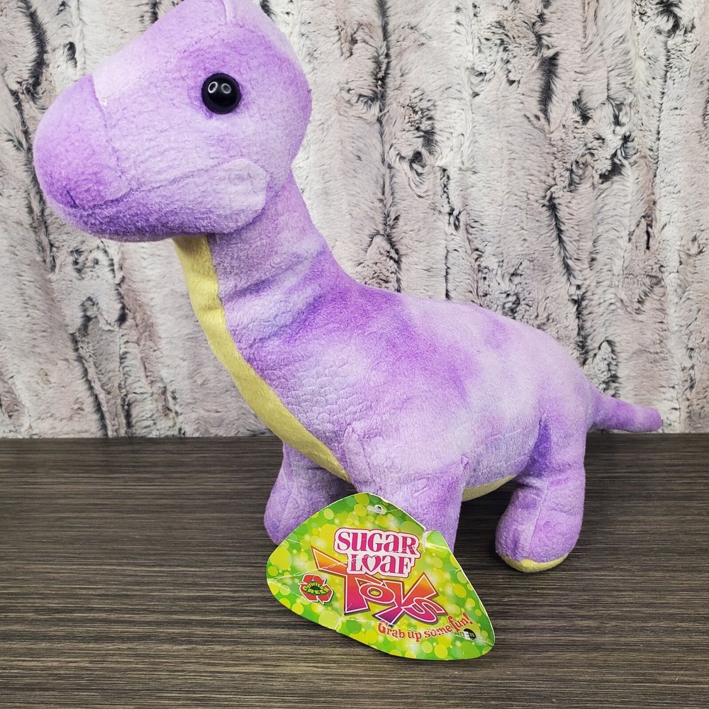 Sugar Loaf Purple Brachiosaurus Dinosaur Lavender 11" Long Neck Yellow Belly